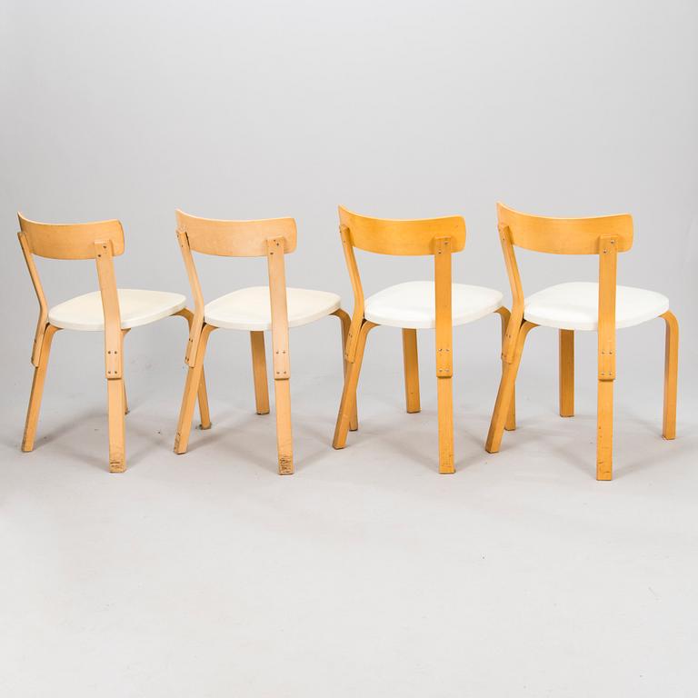 Four Alvar Aalto chairs of model 68 by Artek mid 20th-century.