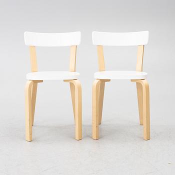 Alvar Aalto, Chairs, a pair, model 69, Artek, Finland, 2020.