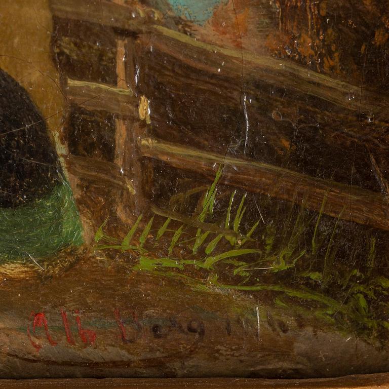 ALBERT BERG, oil on canvas, signed Alb. Berg and indistinctly dated 186?.