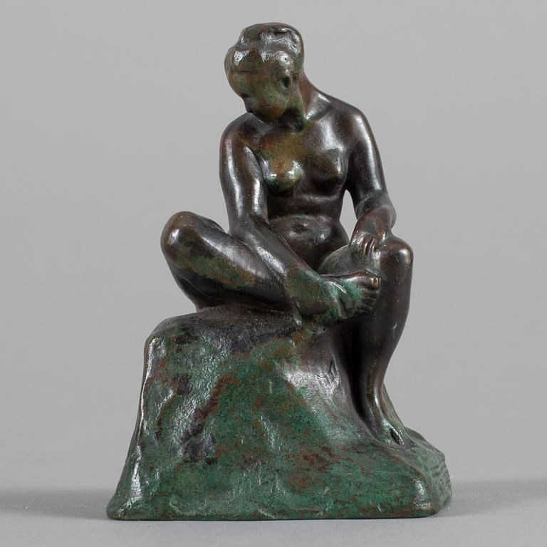 CARL ELDH, Bronsskulptur, signerad. Otydlig gjutarstämpel.