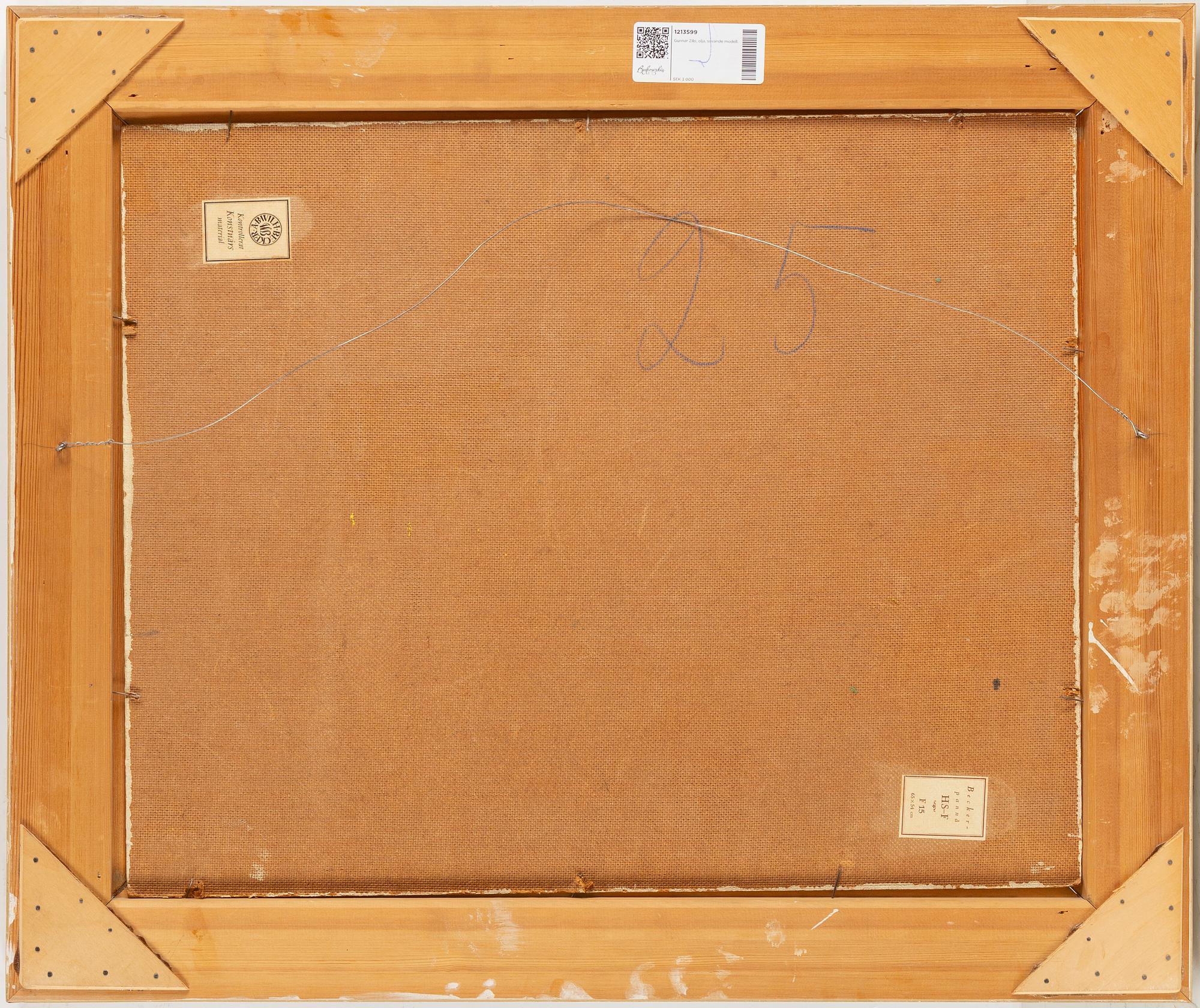 GUNNAR ZILO, oil on panel, signed and dated -49.