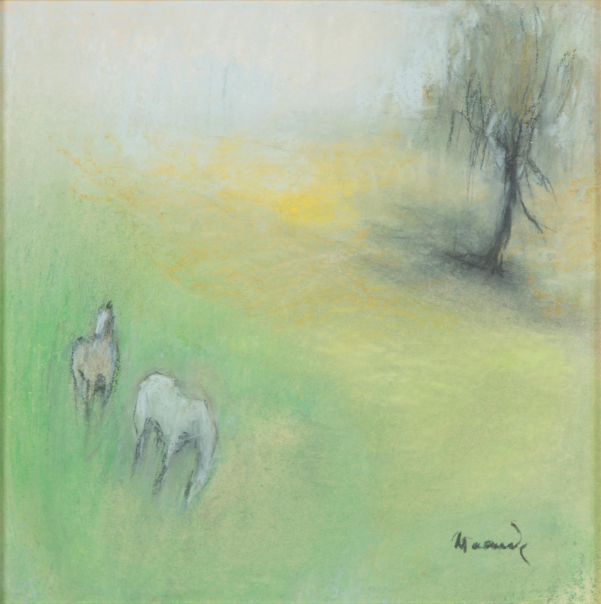 Elvi Maarni, pastell, signerad.