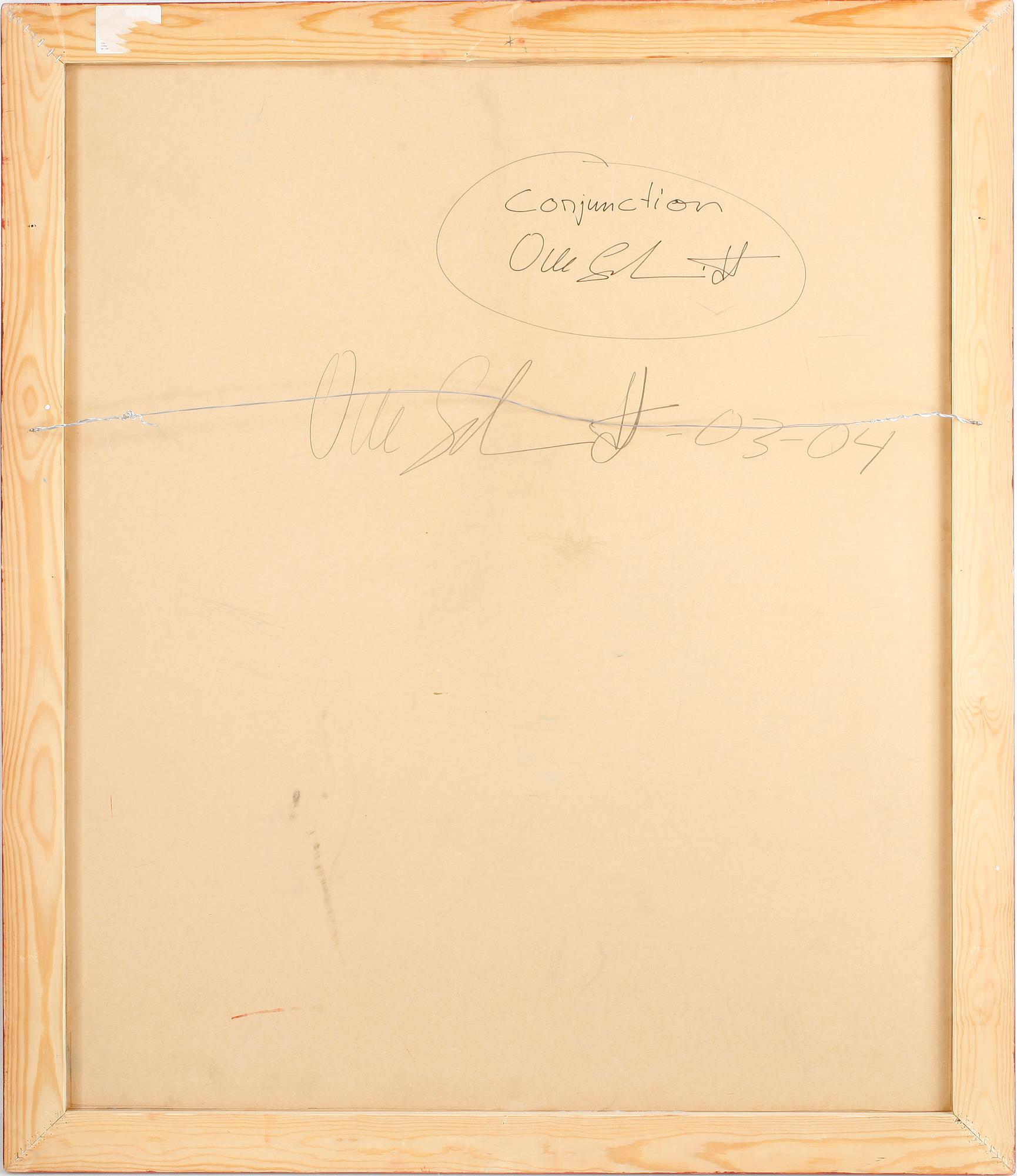 OLLE SCHMIDT, olja på pannå, a tergo signerad, daterad 03-04.