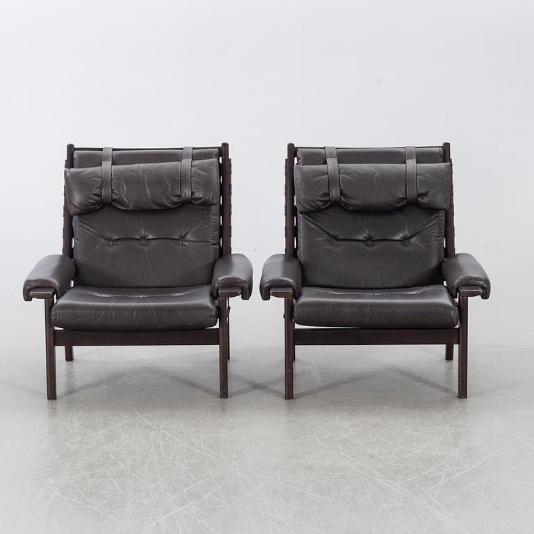 FÅTÖLJER, ett par möjligen Norge 1900-talets andra hälft.