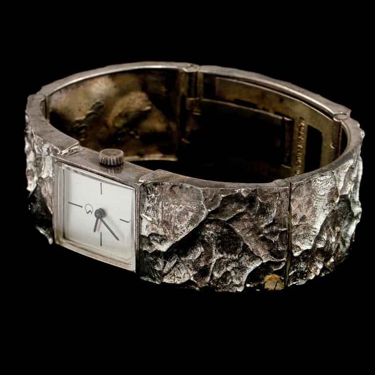 KLOCKA, sterlingsilver, Matti J. Hyvarinen, Finland, 1975. Vikt 58 g.