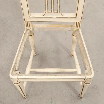 Chairs, a pair, late Gustavian Lindome works from the first half of the 19th century.