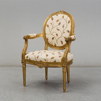 A second half of the 20th century Gustavian style armchair.