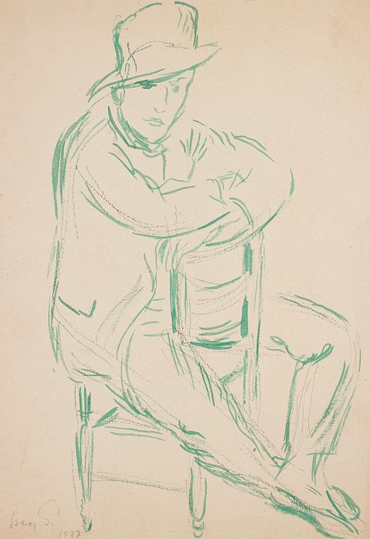 Isaac Grünewald, Man seated.