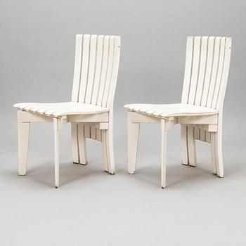 Alvar Aalto, A five-piece 'Aurinko' (Sun-series) garden furniture set for Artek, late 1900s.