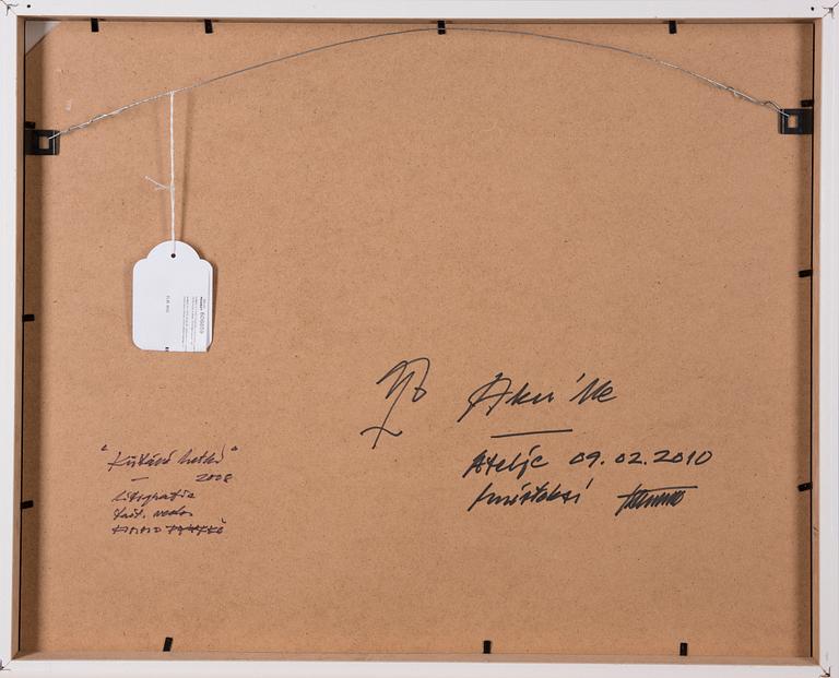 KIMMO PYYKKÖ, litografi, signerad och daterad 2008 även a tergo. Konstnärens avdrag.