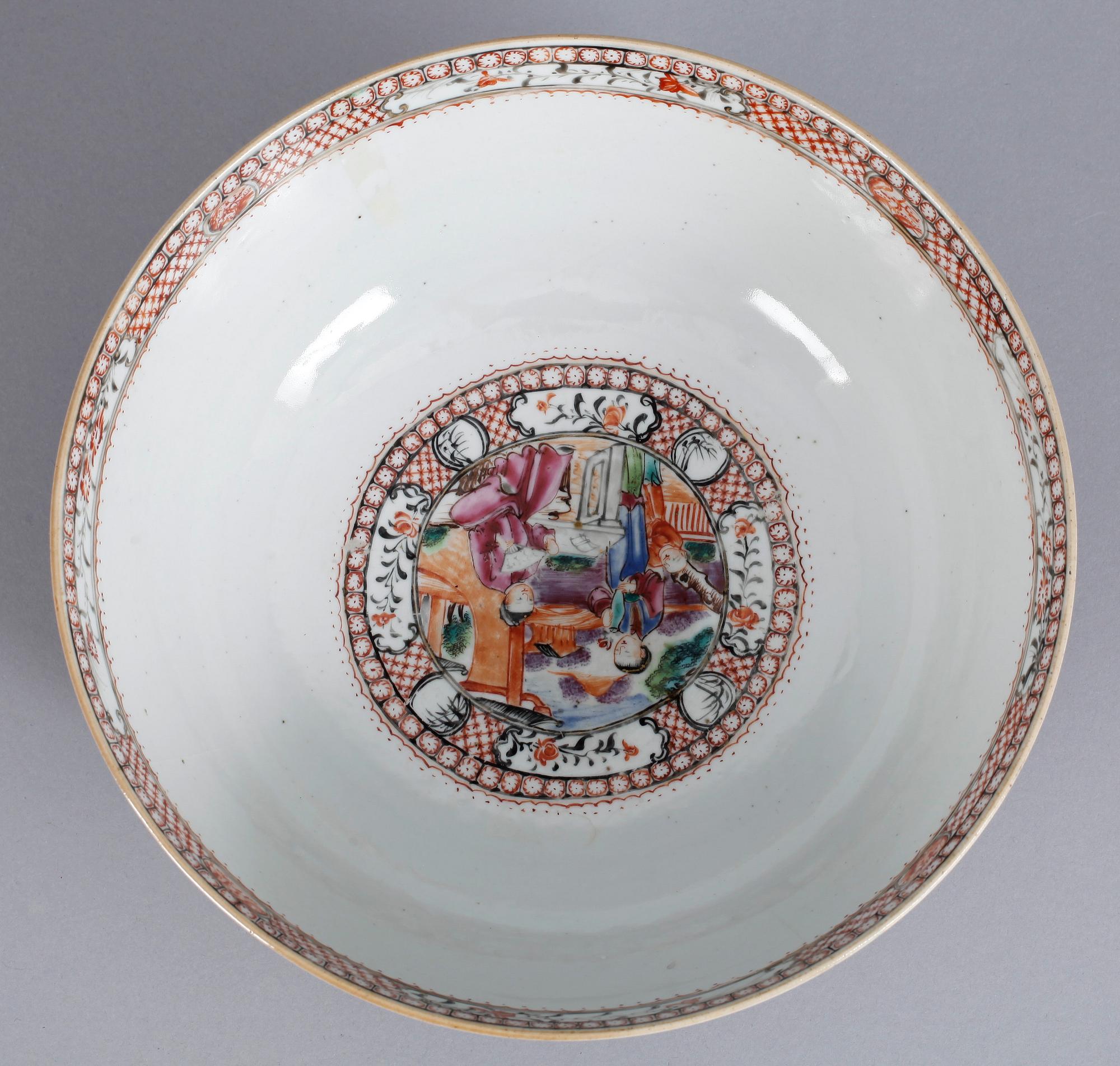 BÅLSKÅL, porslin, Kina, Qianlong, 1700-tal.