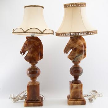 Table lamps 1 pair, later part of the 20th century.