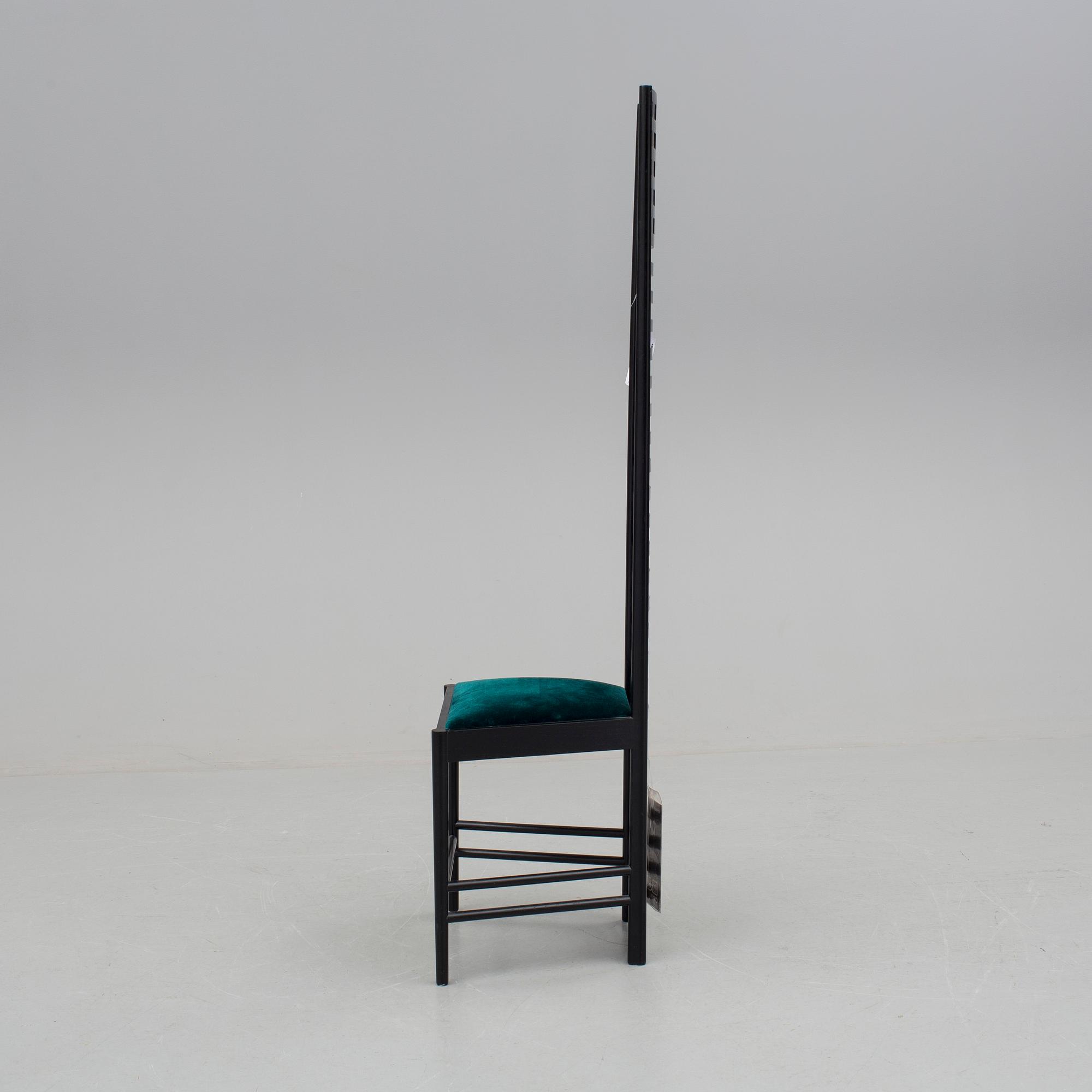 CHARLES RENNIE MACKINTOSH, stol, "Hill House 1", Cassina, Italien. Formgiven 1902.