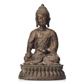 A Shakyamuni bronze buddha, presumably 20th Century.