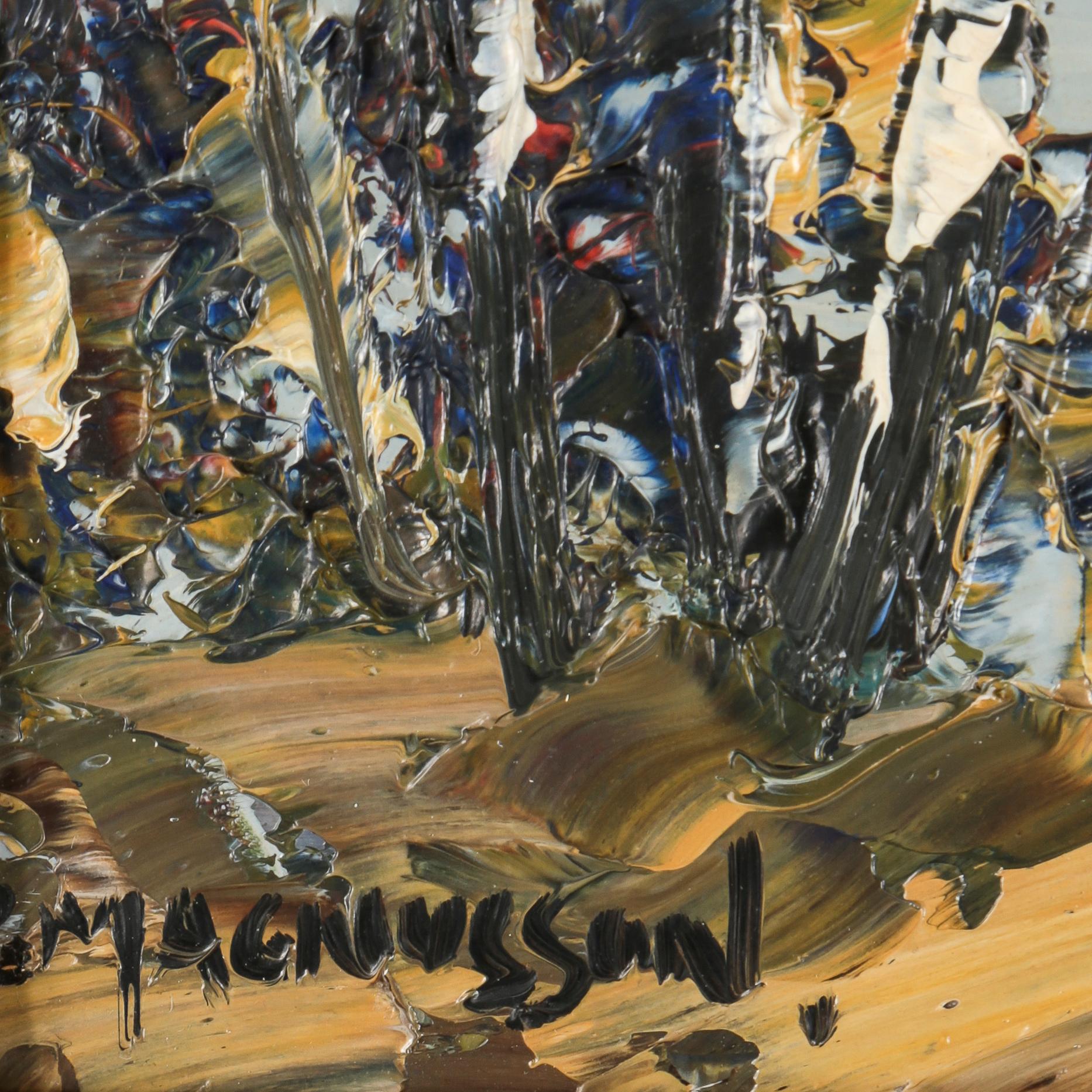 GUSTAF MAGNUSSON, olja på pannå,  signerad.