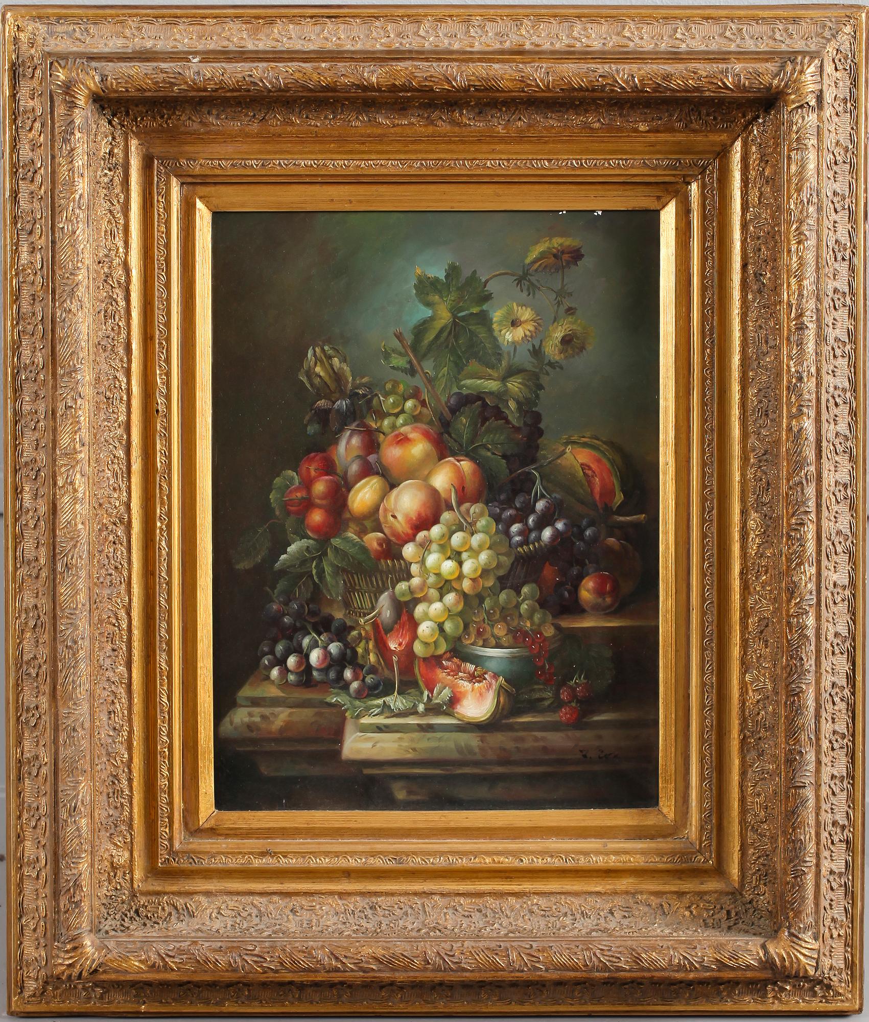 OKÄND KONSTNÄR, olja på pannå, otydligt signerad, 1900-talets andra hälft.