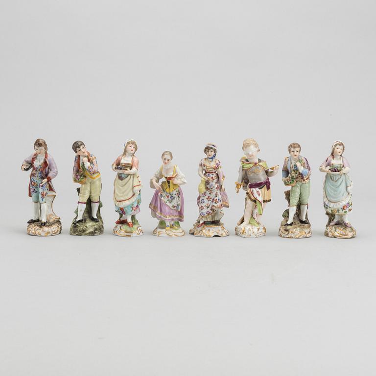 EIGHT EUROPEAN FIGURINES 19th/20th century.