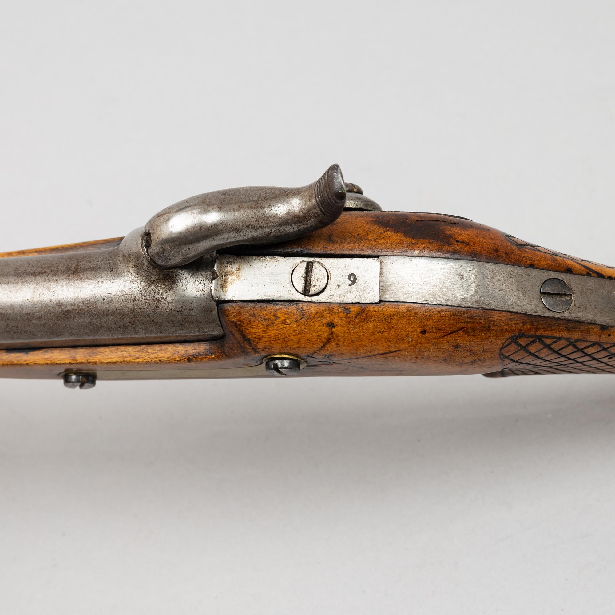 Slaglåspistol, svensk, m/1850 studsare.