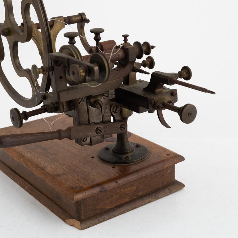 Watchmaker's lathe, circa 1900.