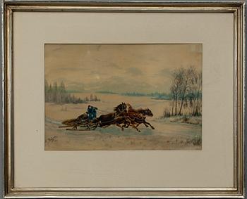 N. BUTENKO, akvarell, sign. och dat. 1927.