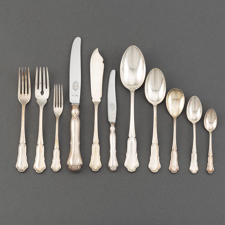 A 108 pcs silver cutlery set, including A.Nilsson, Lund, 128.