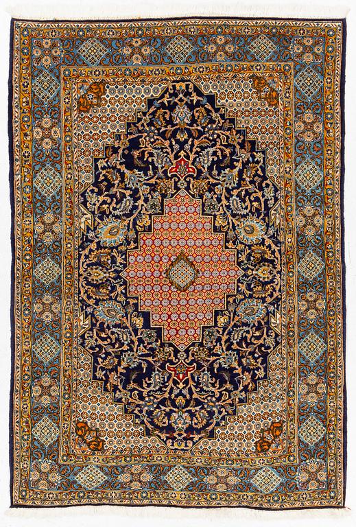 A Ghom/Shahreza rug, c. 202 x 140 cm.