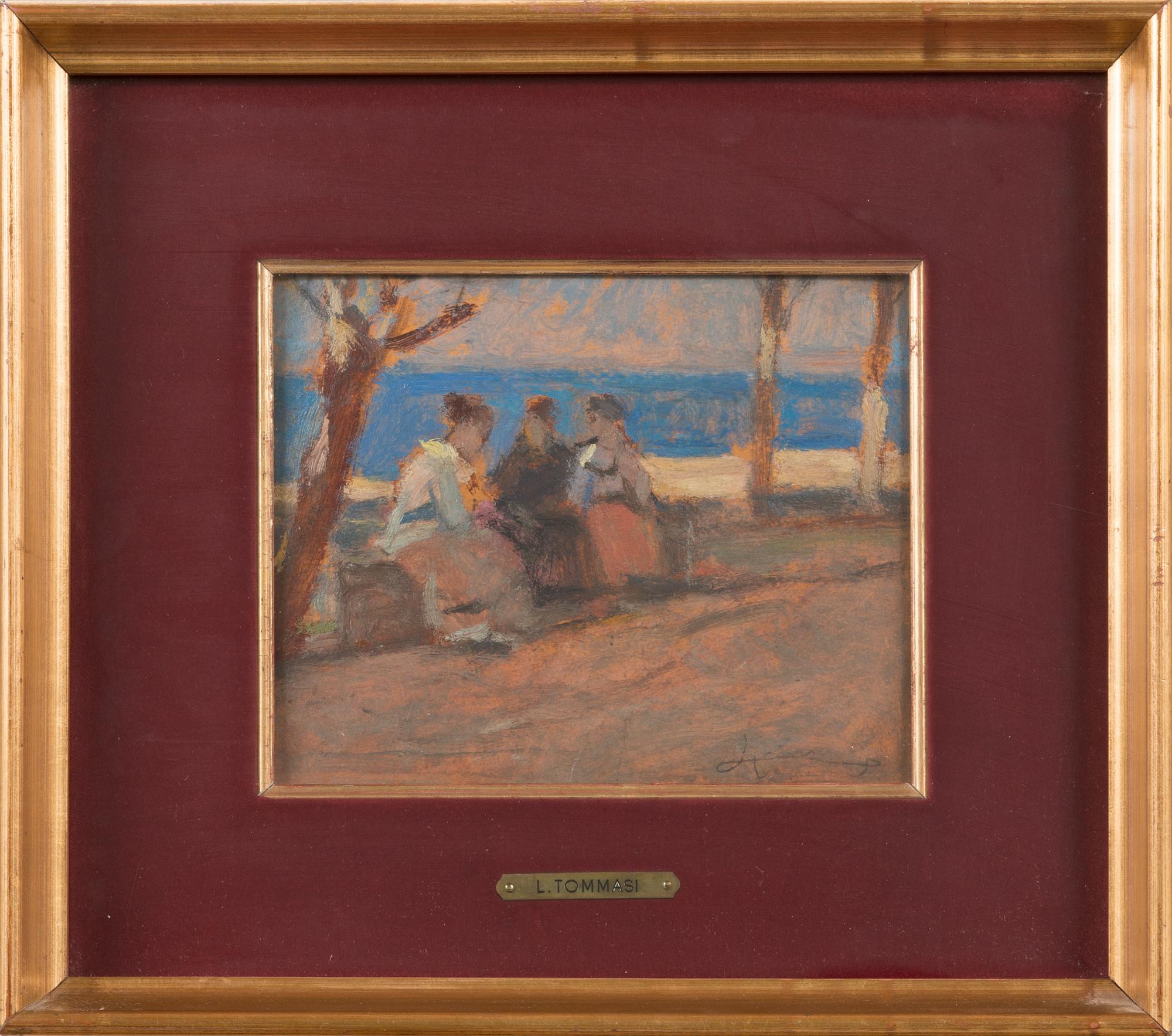 LUDOVICO TOMMASI, olja på pannå, signerad.