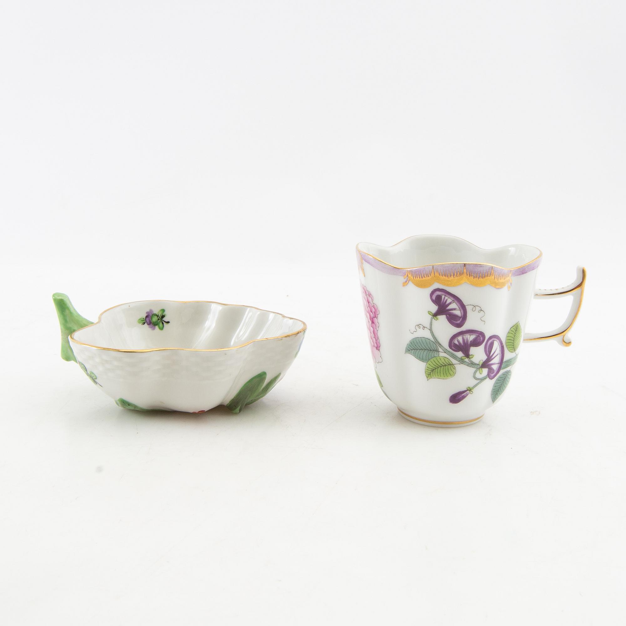 Service pieces 19 pcs Herend Hungary 20th century porcelain.