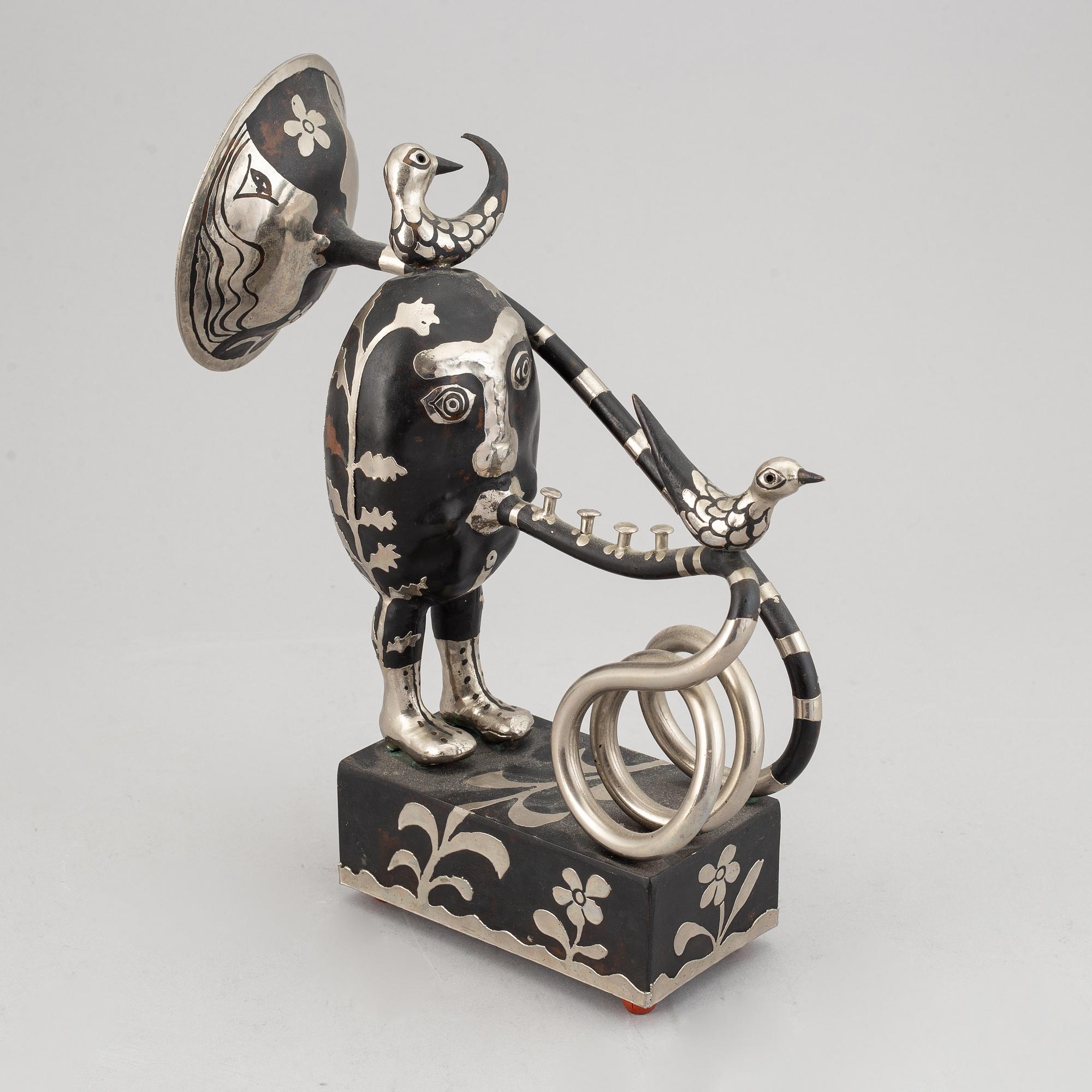 Walter Bengtsson, skulptur, metall, signerad WB, numrerad 10/10 och daterad 73.