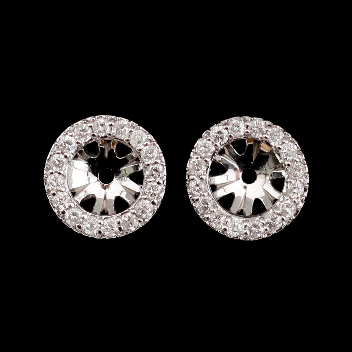 ÖRHÄNGEN, 1 par, 14 k vitguld, briljantslipade diamanter tot 0.66 ct.
