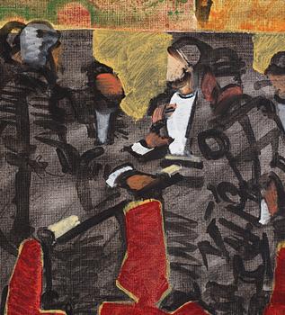 OLLE BAUMAN, akryl på duk, signerad.