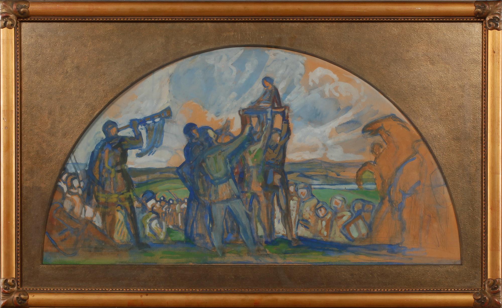 AXEL TÖRNEMAN, tillskriven, blandteknik, osignerad.