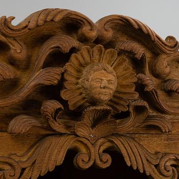 KNUT FJAESTAD, a folk art oak cabinet, signed KF 1935.