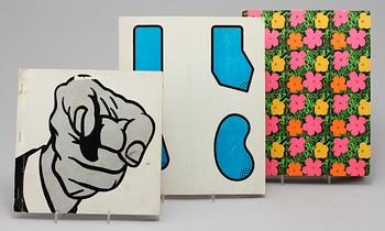 KONSTKATALOGER, 3 st, Andy Warhol, Popkonst, samt Claes Oldenburg, 1900-talets andra hälft.