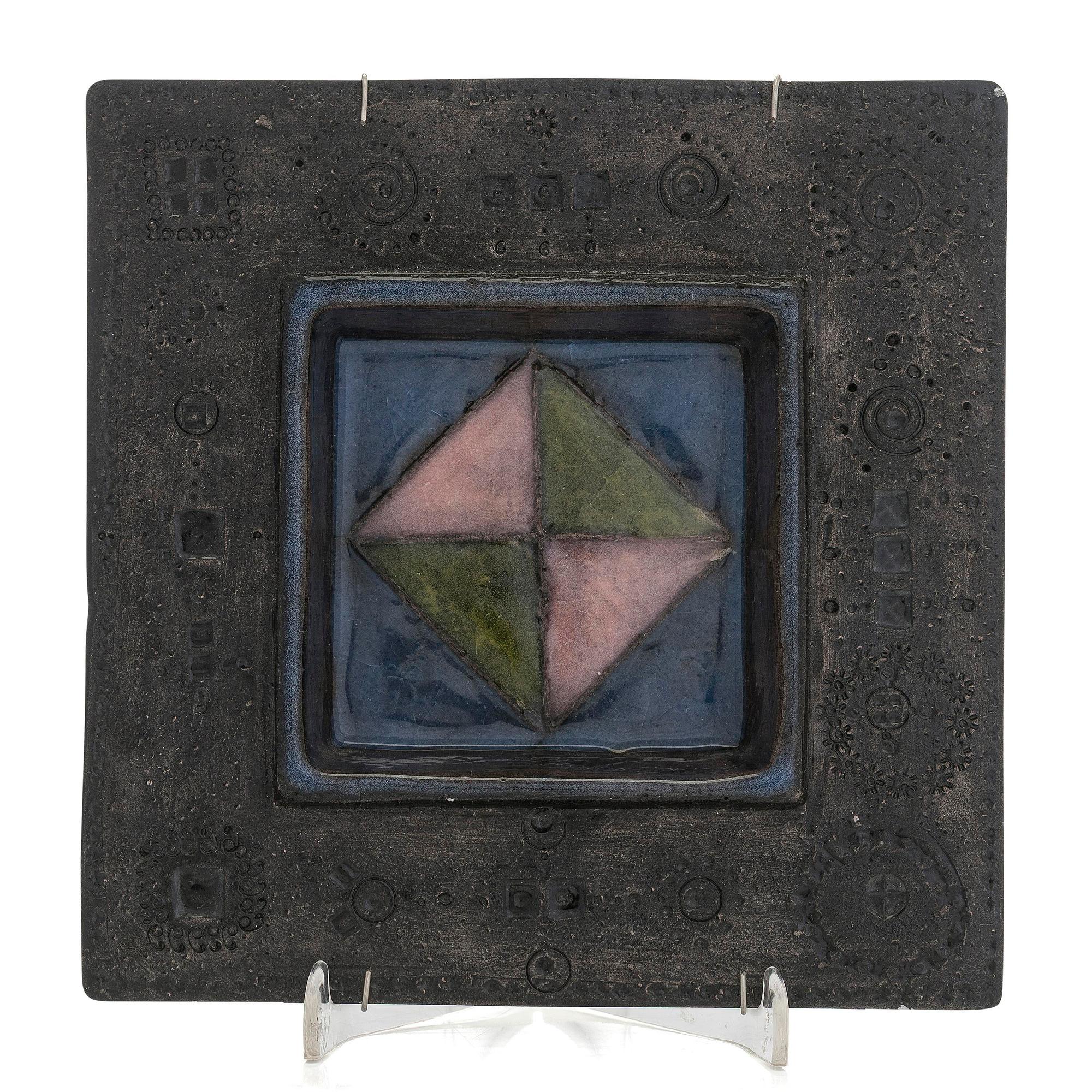 Rut Bryk, a stoneware wall relief, signed BRYK.