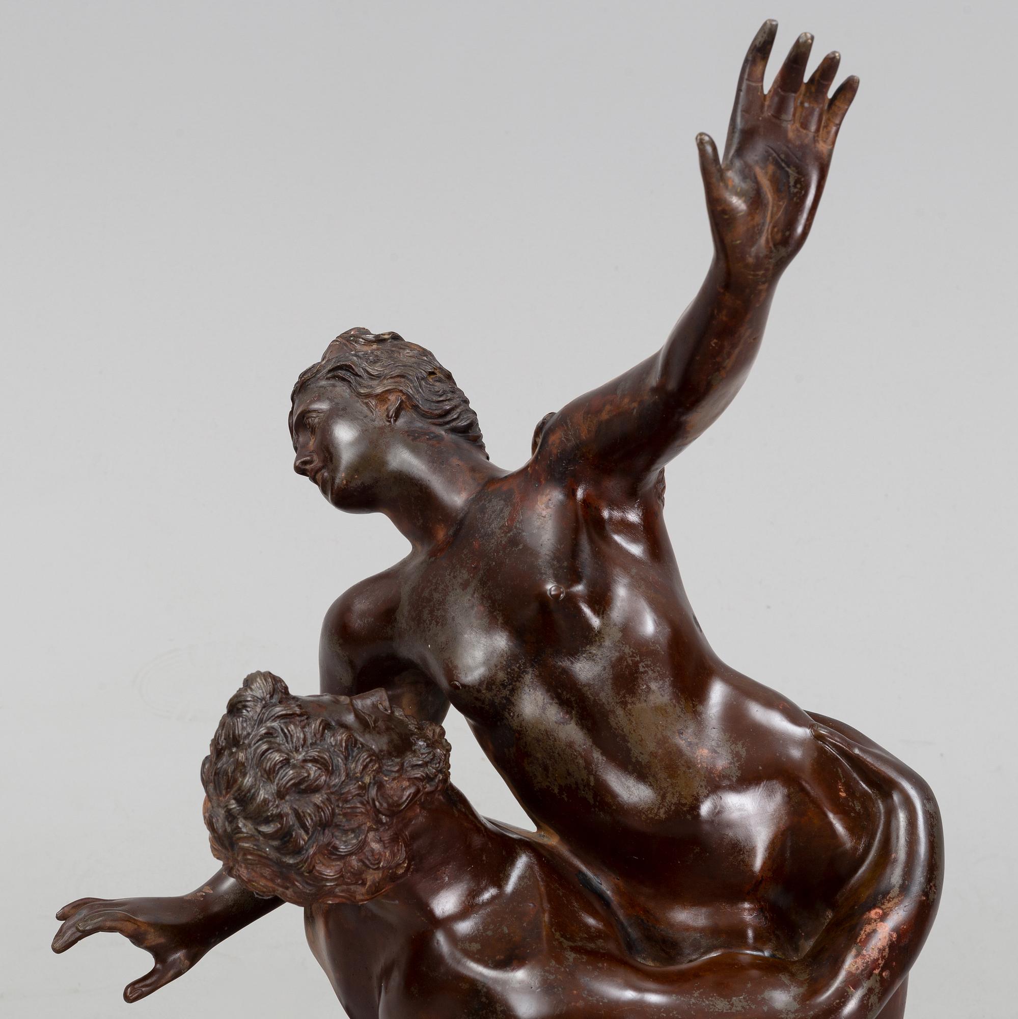 Giovanni Bologna, efter. Skulptur. Brun/röd patinerad brons, höjd 120 cm.
