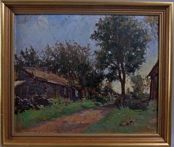 ESTHER KJERNER, olja på uppfordrad duk, sign.