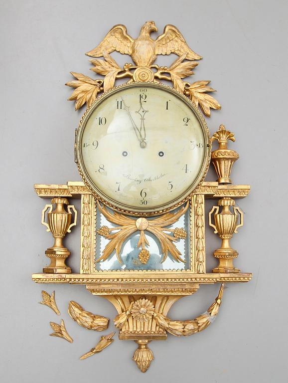 VÄGGPENDYL, sengustaviansk, Per Henrik Beurling, verksam 1783-1806 i Stockholm.