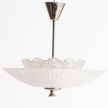A ceiling lamp, Orrefors, 1950s.