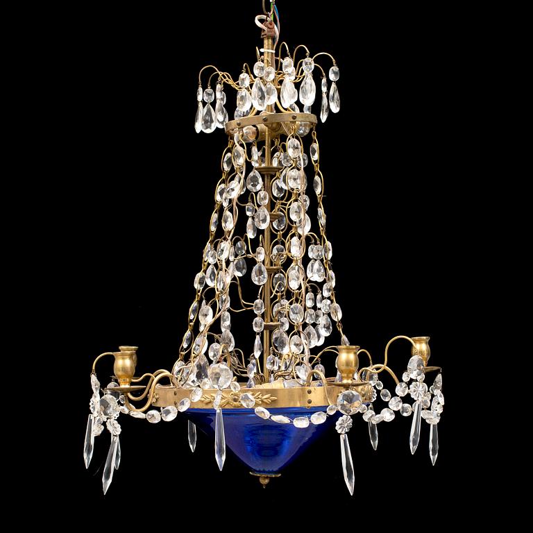 CHANDELIER, gustavian style, mid 20th century.