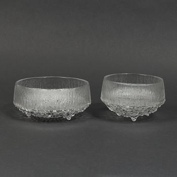 Tapio Wirkkala, a set of 22 glass service parts from the series 'Ultima Thule' and 'Kekkerit', Iittala, Finland.