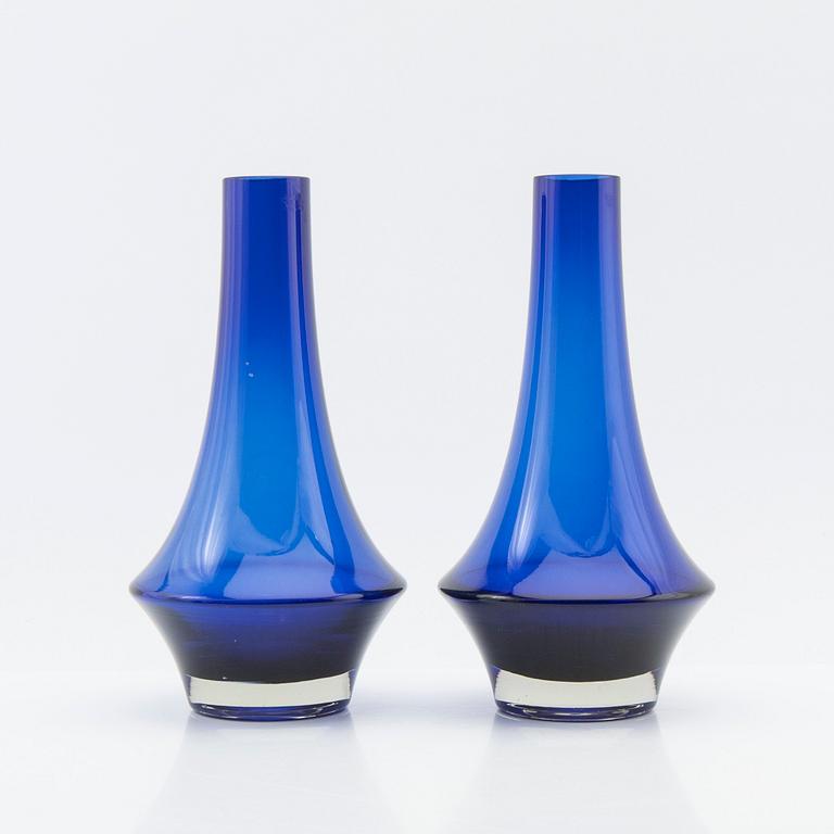 Tamara Aladin, vaser, 3 st, glas, Riihimäen Lasi, 1960/70-tal.