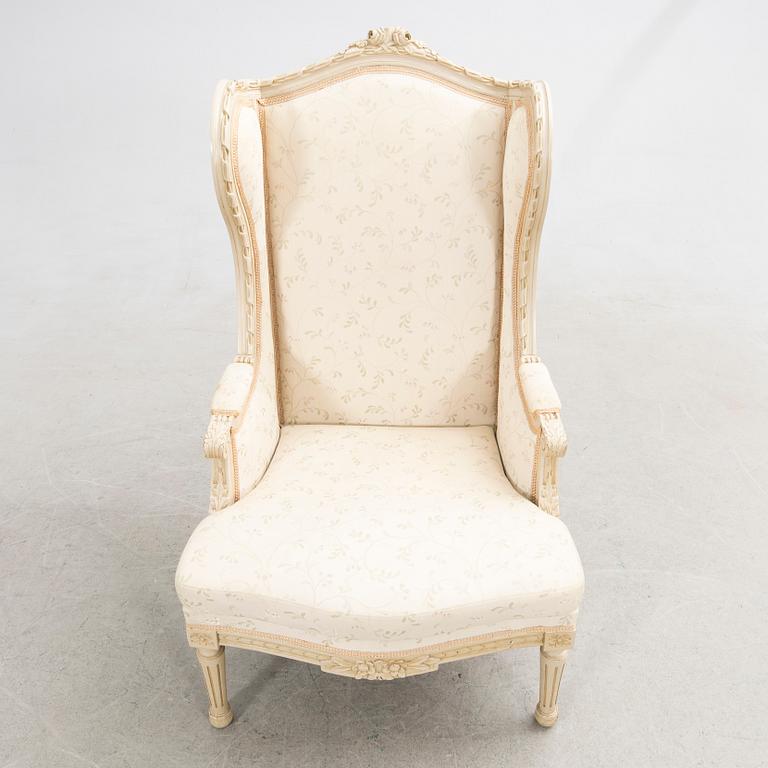 Fåtölj, Bergère, Louis XVI-stil, Frankrike.
