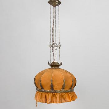 An early 20th century pendant light .