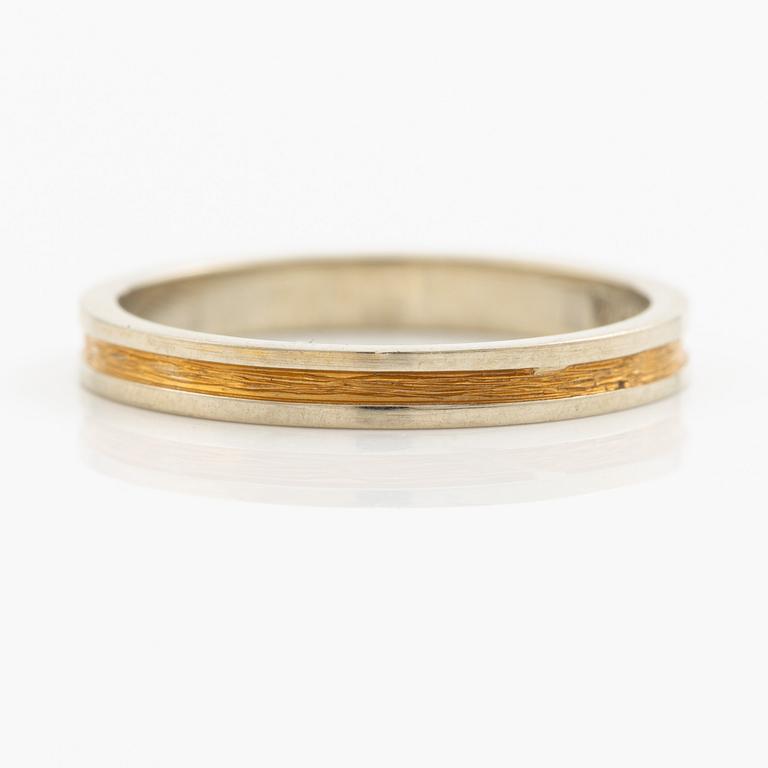 Lapponia, ring 18K gold and white gold, Finland 1978.
