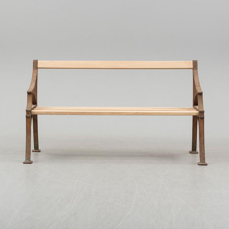 A late 19th century garden sofa by Byarum.