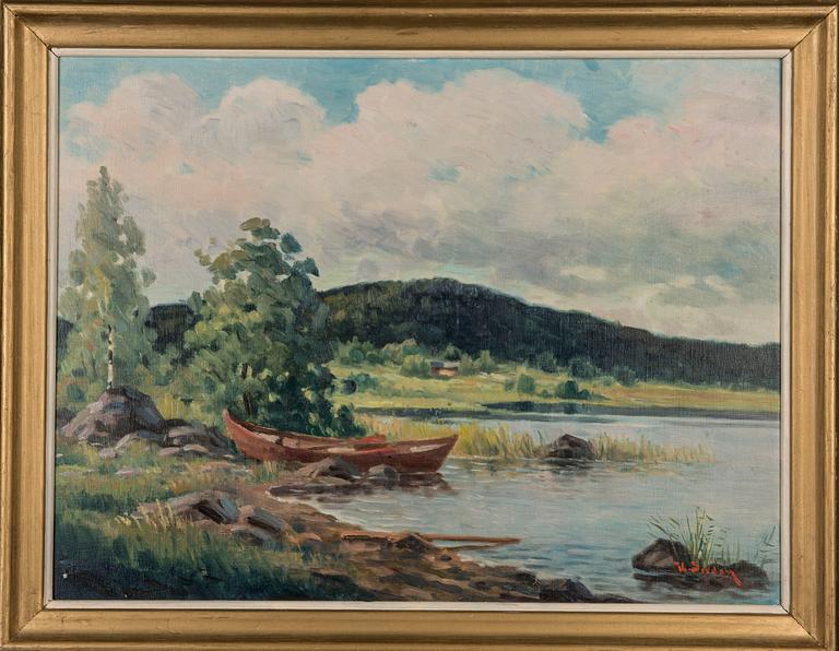 UUNO SOLDAN, olja på duk uppfodrad på skiva, signerad.