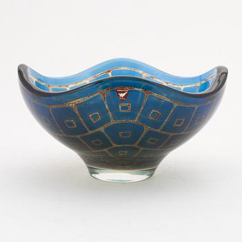 Sven Palmqvist, a 'Ravenna' glass bowl, Orrefors, Sweden, probably 1960-70s.