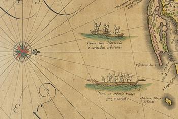 Johannes/Jean Blaeu, map/copper engraving, coloured.