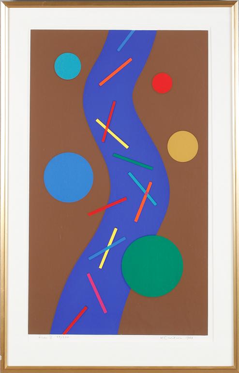 K G ( KARL GUSTAF) NILSON, färglitografi, signerad och daterad 1988, numrerad 79/200.